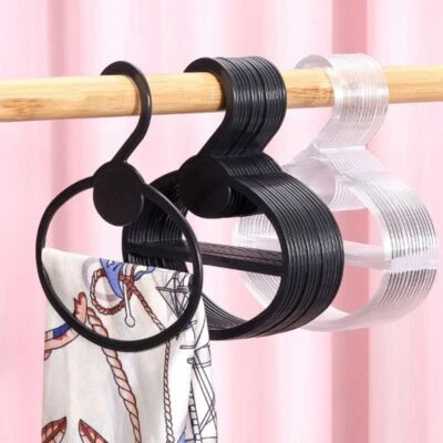£6.50 • Buy 10Pcs Oval Scarf Shawl Tie Holder Circle Shape Coat Hanger Clothes Racks