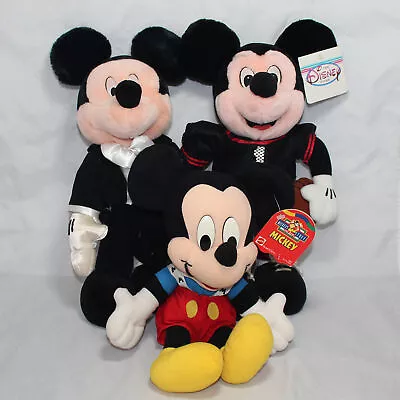 Lot Of 3 Mickey Mouse Plush Heights Vary • $12.99