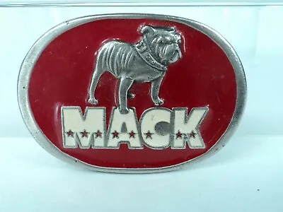 Vintage Mack Truck Bulldog Red Enamel Belt Buckle - Good For Display! • $29.83
