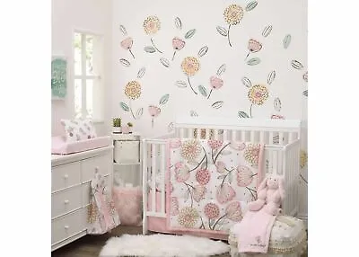 Beautiful Floral 7 Piece Crib Bedding Set By NoJo • $99.99