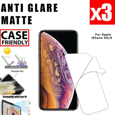 $14 • Buy 3X Anti Glare Matte Screen Protector Film For Apple IPhone X/XS