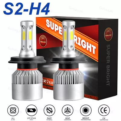 2x H4 9003 LED Headlights Bulbs High Low Beam 6000K For Motorcycle Bike Headlamp • $19.99