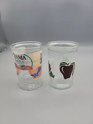 Vintage BAMA Glass Jelly Jars Apple - PIGS 1 Fruit Jar • $9.99