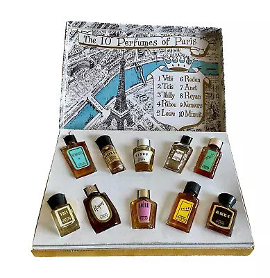Vintage Box 10 Mini Perfumes Of Paris ODEON France • $19.95