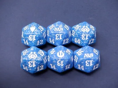 Magic The Gathering Spindown Dice X6 Blue D20 Life Counter HC7336 • $5.95