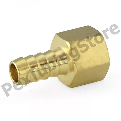 1/4  Hose Barb X 1/4  Female NPT Brass Adapter Threaded Fitting Fuel/Water/Air • $1.57