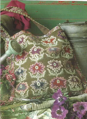 Flower Shoulder Bag Kaffe Fassett  Needlepoint Tapestry Chart • $7.82
