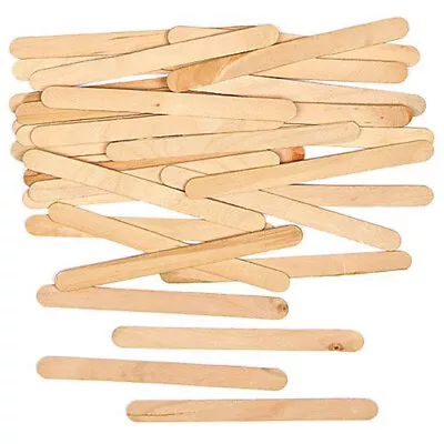 Lollipop Sticks Natural Craft Wooden Lolly Sticks Model-Making Etc 10 To 1000. • £1.89