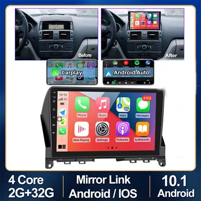 WIFI 9'' Android 11 CarPlay Radio GPS Navi For Mercedes Benz C Class W204 2+32G • $115.52