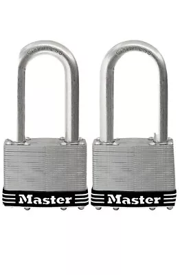 Master Lock Padlock Laminated Stainless Steel Lock 2-1/2 In. Wide 15SSTLJ. • $31.97