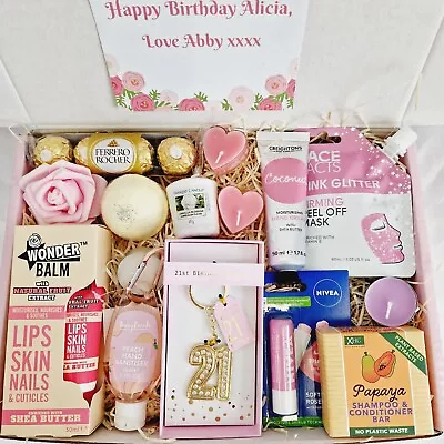 Womens 21st Birthday Pamper Gift Hamper Pamper Spa Box Set For Her Personalised • £31.99