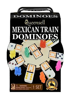 Mexican Train Dominoes Game Set Double 12 Color Domino Cardinal Aluminum Case • $20