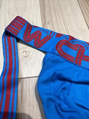 Almost Naked Bamboo Jock...electric Blue With Red Trim... Last Small • $26