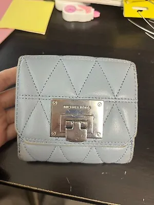New Michael Kors Wallet Small Blue Leather Great Condition • $19.99