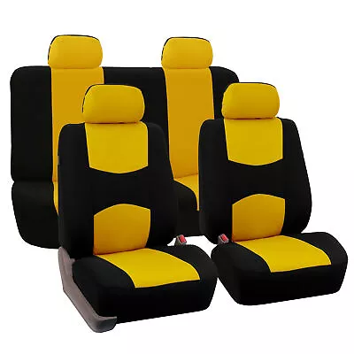 8 Piece FH Group Lowback Flat Cloth Full Set Auto Seat Covers 8 Pc - 12 Colors • $34.99