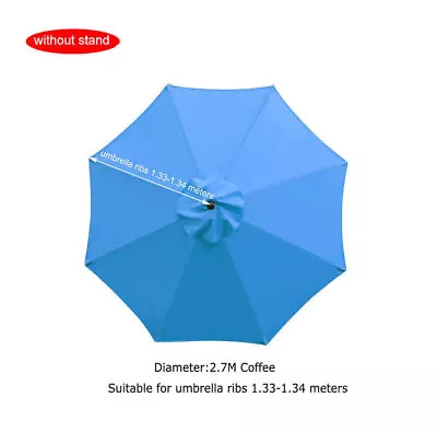 Replacement Fabric Parasol Garden Canopy 2m 2.5m 2.7m 3m 3x2m Cover 6 Or 8 Arm • £23.41