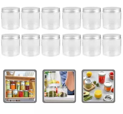 12PCS Plastic Mason Jars With Lids 8oz Leak Proof For Pickling Homemade Food Jam • $17.99