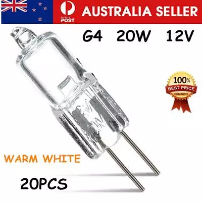 12V 20W G4 HALOGEN BULBS Light Globe JC Bi-Pin Led Tungsten Warm White AU • $8