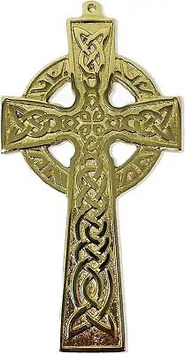 Exclusively Irish Celtic Wall Hanging Brass Cross Trinity Knot Design 5.3 X 2.7 • $21.50