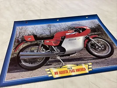 MV Agusta 750S America 1976 750 S Form Card Motorbike Passion Collection Atlas • $8.87
