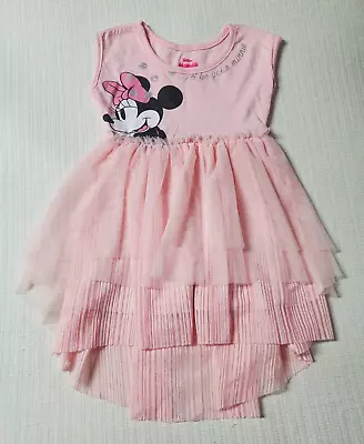 Disney Minnie Mouse Pink Minnie Sleeveless Tutu Dress Girls Size 2T NEW • $14.99