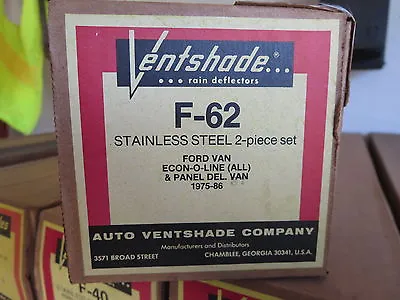 $69.99 • Buy Ventshades F-62, 1975-86, Ford Van, NOS Never Used, RARE