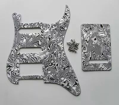 £9.88 • Buy Zebra Stripe ST Strat Style HSS Pickguard Scratch Plate,Back Plate, Screws