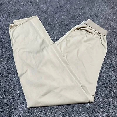Polartec Pants Mens Small Short Tan Polyester Stretch Base Layer Tight Power Dry • $11.99