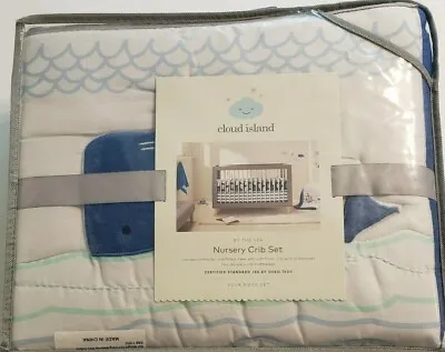$55 • Buy Cloud Island 4 Piece Nursey Crib Set - By The Sea