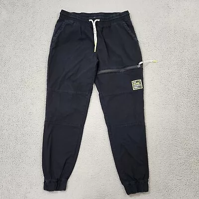 Ecko Unltd Jogger Men Extra Large Black Faded Unlimited Raw Patch Drawstring Y2K • $19.95