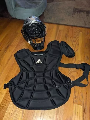 Adidas Catchers Helmet Size 22 Chest Protector 17” Wide 22” Long Size Large • $69.95