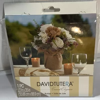 DavidTutera Burlap Jar Mason Jar Wrap New! 22” X 35” • $14.99