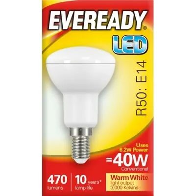 6.2W = 40 Watt LED R50 Small Edison Screw Reflector Spotlight Bulb Warm White • £6.29