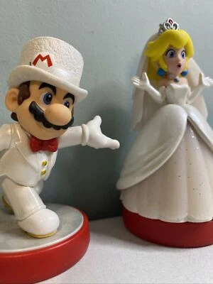 $85 • Buy Nintendo Amiibo Super Mario Odyssey Wedding Set Mario Peach Switch