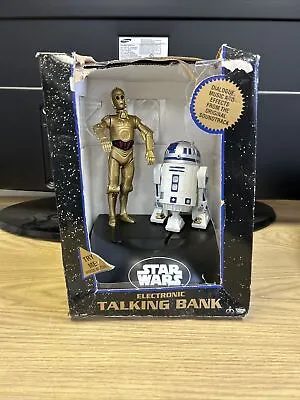 VTG 1995 Star Wars Electronic Talking Bank C3PO & R2D2 NIB W/box Wear BC7 • $24.95