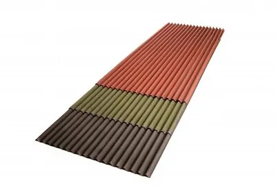 Onduline Mini Profile Corrugated Bitumen Roof Sheet Red Or Green 2m X 866mm • £14.20