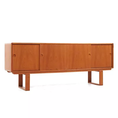 Dyrlund Mid Century Danish Teak Sleigh Leg Credenza • $4447