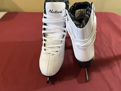 Nattork Figure Ice Skate Women's Traditional White Size Women 7 Men 6 • $37.99