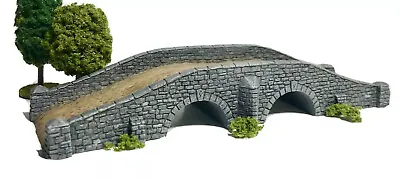 N Gauge (10mm) - Double Arched Stone Bridge (UNPAINTED) - Model Railway Terrain • £9.99