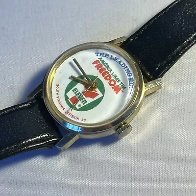 Vintage Unique 7 Eleven Brand Advertising Watch South Virginia (Not Working) • $20