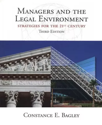 Managers And The Legal Environment Hardcover Constance E. Bagley • $5.22