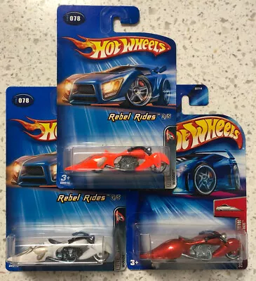 Lot Of 3 Hot Wheels W-Oozie Variations! '04 First Editions! Rebel Rides • $9.95