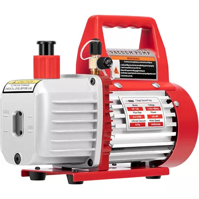 3.5CFM 1/4HP Rotary Vane Vacuum Pump HVAC AC Air Tool Single-Stage W/ Oil Bottle • $59.99