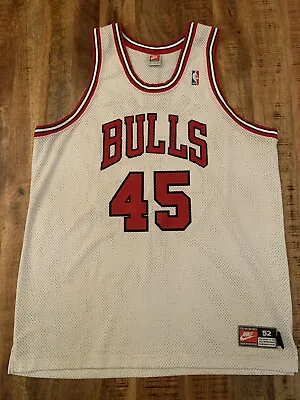 Vintage Michael Jordan Nike Chicago Bulls 45 Authentic NBA Jersey 52 • $699.99