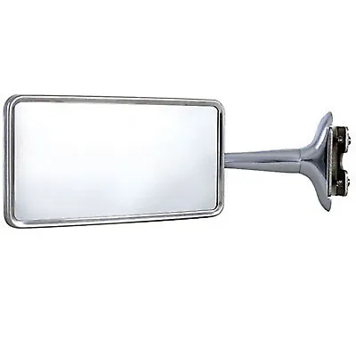 Rectangle Long Arm Peep Glass Mirror Outside Side Rear View Door Hot Rod Single • $18.55
