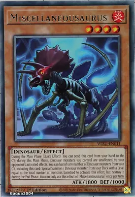 YuGiOh Miscellaneousaurus WISU-EN011 Rare 1st Edition • £0.99