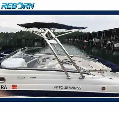 Reborn Launch Forward-facing Wakeboard Tower Polished W/ Pro3 Tower Bimini PKG • $1899