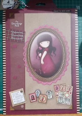 £2.70 • Buy Santoro Gorjuss PINK POPPY A4 Decoupage Pack - Card Making