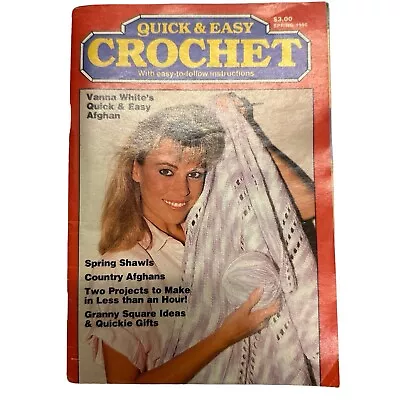 Vintage Vanna White's Quick & Easy Afghan Quick & Easy Crochet Spring 1986 • $18.95