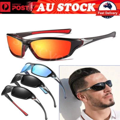 $9.99 • Buy Men Sunglasses UV400 Polarized Glasses Fishing Sports Driving WrapAround Eyewear
